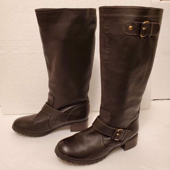 Colin Stuart Dark Brown Heeled Boots - Picture 4 of 15